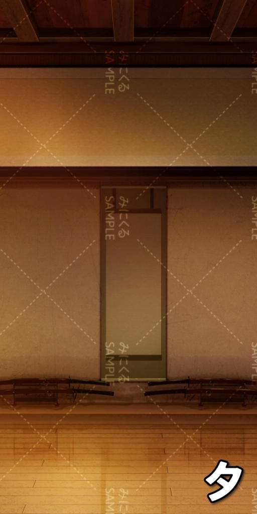 【縦 背景素材】道場① (江戸編part02-yukakutate01)