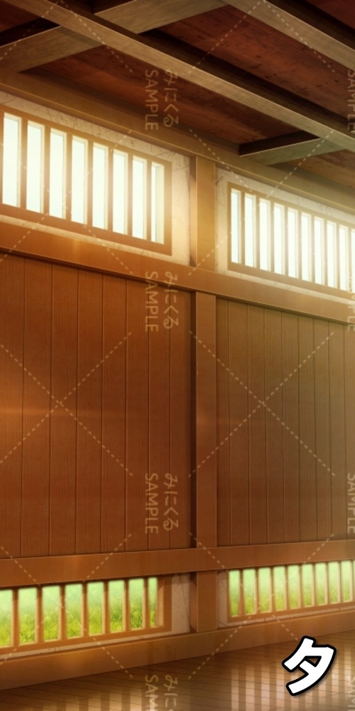 【縦 背景素材】道場② (江戸編part02-yukakutate02)