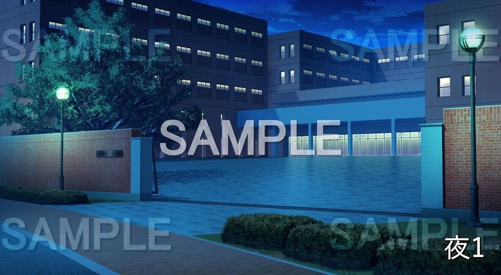 【背景素材】学園 校門 (学園編part12-bg002_sashool_h)
