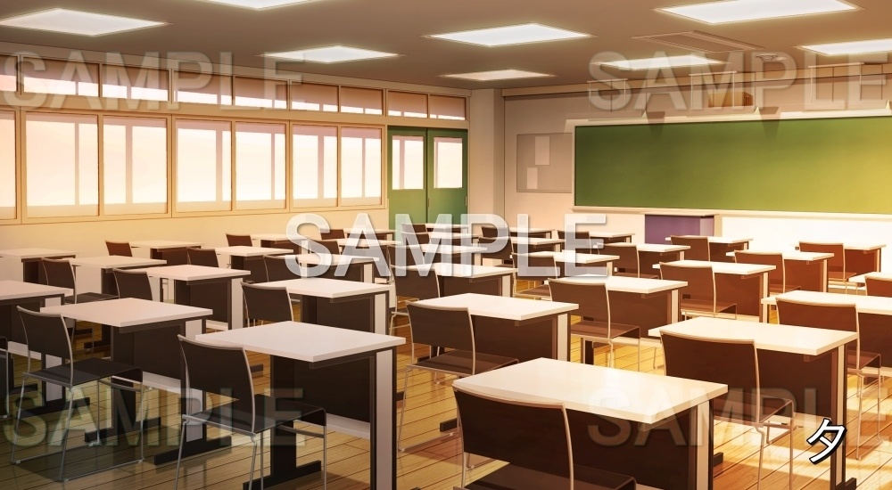 【背景素材】教室 (学園編part12-bg001_sashool)
