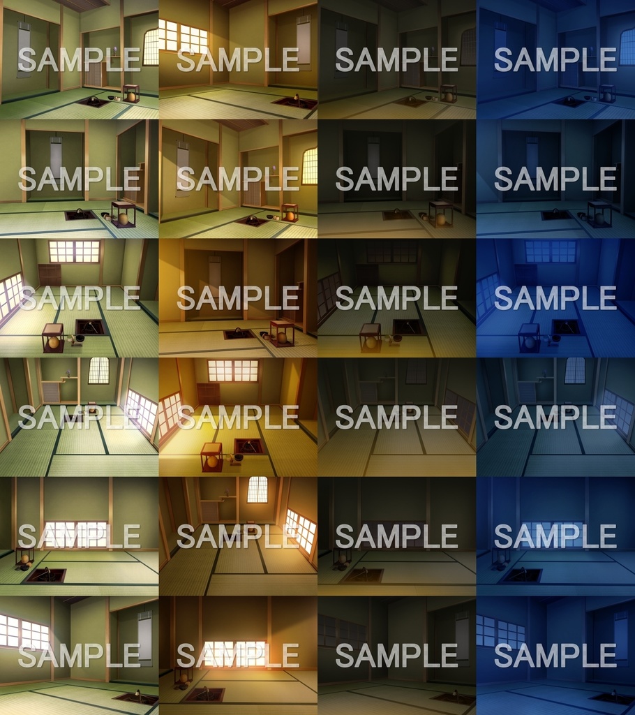 みにくる背景CG素材集『江戸編』part01 (茶室・囲炉裏・台所)【背景素材集】