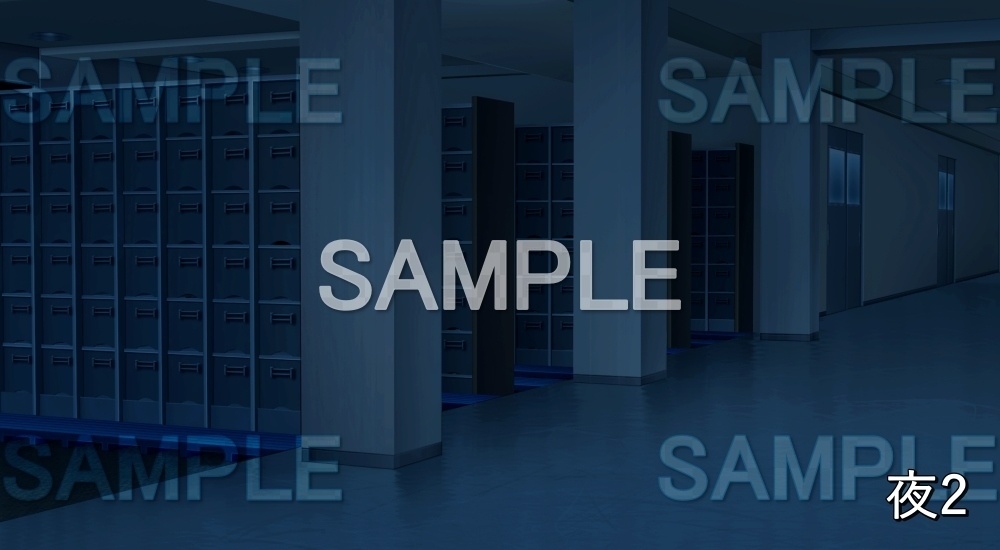 【背景素材】下駄箱 (学園編part12-BG12_d_a)