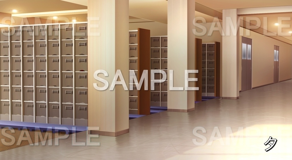 【背景素材】下駄箱 (学園編part12-BG12_d_a)