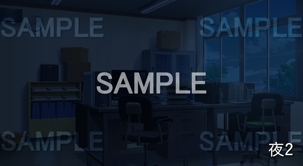 【背景素材】職員室 (学園編part12-BG13_d_a)