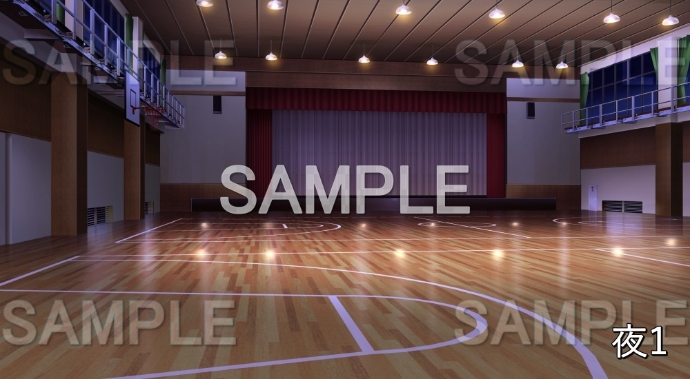 【背景素材】体育館 (学園編part12-BG14_pl_a)