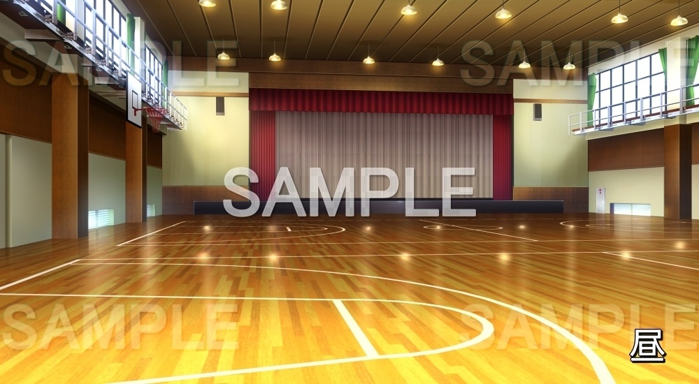 【背景素材】体育館 (学園編part12-BG14_pl_a)