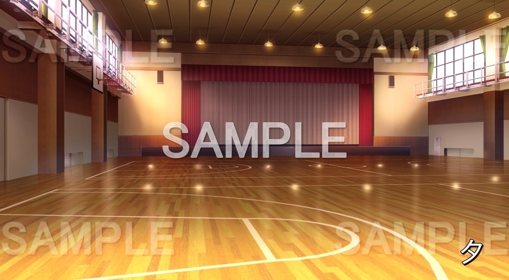 【背景素材】体育館 (学園編part12-BG14_pl_a)
