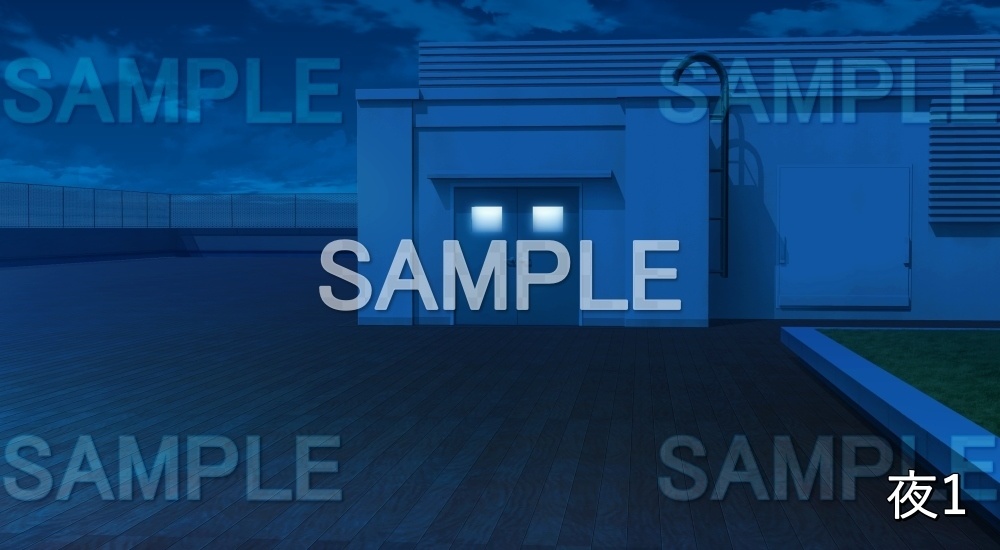 【背景素材】屋上 (学園編part12-bg053_sashool_h)