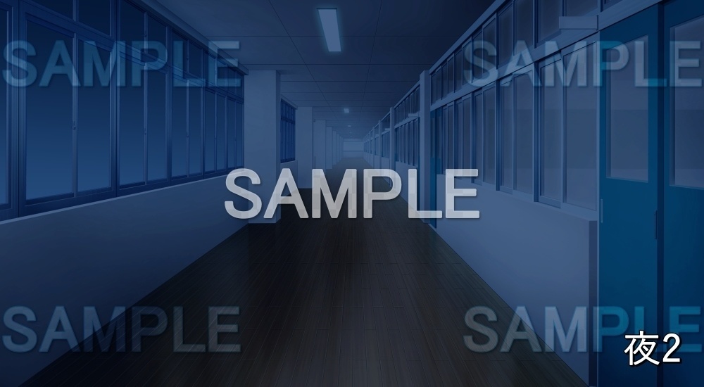 【背景素材】廊下 (学園編part12-bg055_sashool)