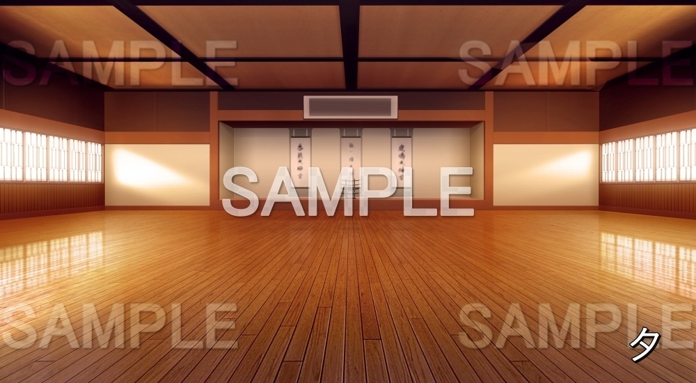 【背景素材】道場 (学園編part12-bg055_sashool_y)