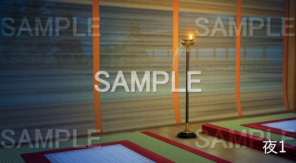 【背景素材】寝殿造りの部屋② (平安編part01-1710heian02)