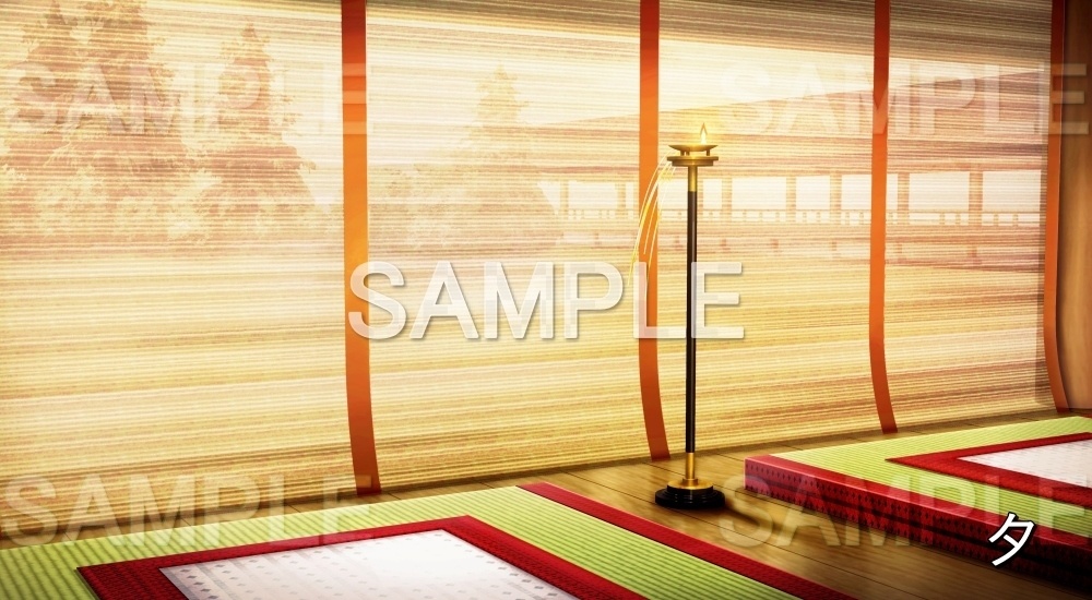 【背景素材】寝殿造りの部屋② (平安編part01-1710heian02)