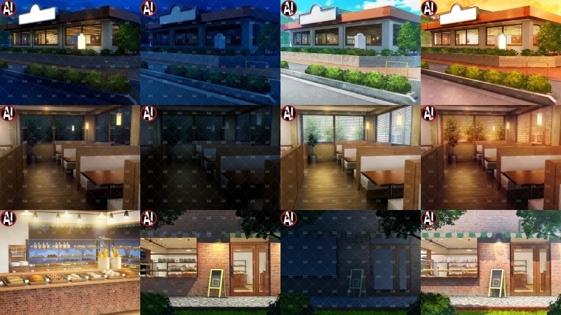 みにくる背景CG素材集『店舗&施設編』part02 【背景素材集】