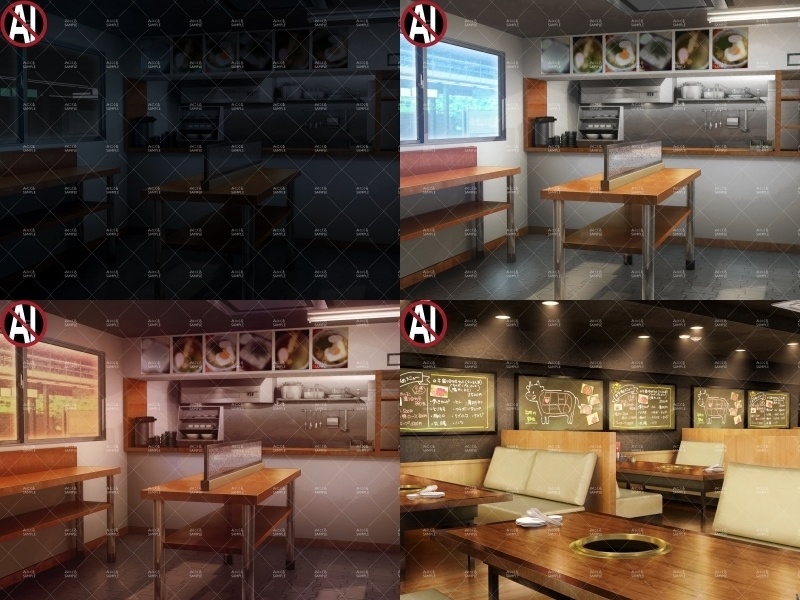 みにくる背景CG素材集『店舗&施設編』part02 【背景素材集】