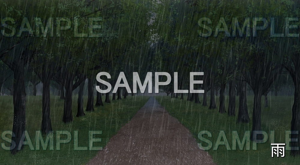 【背景素材】並木道 新緑 (自然春編part05-flower_namiki03)