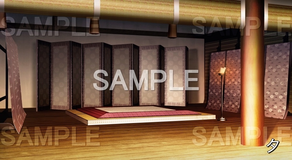 【背景素材】寝殿造りの部屋⑤ (平安編part01-1710heian05)
