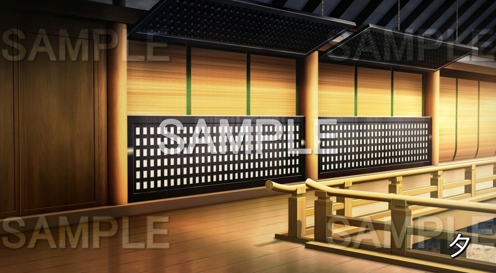 【背景素材】寝殿造りの通路 (平安編part01-1710heian06)