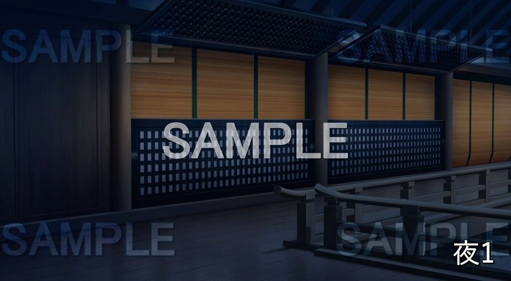 【背景素材】寝殿造りの通路 (平安編part01-1710heian06)