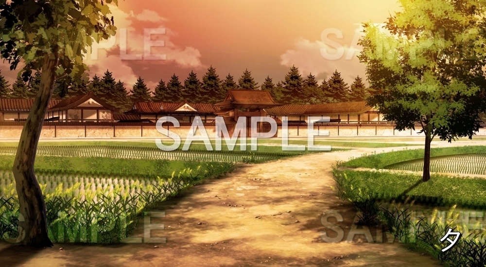 【背景素材】寝殿造り・外観 (平安編part01-1710heian13)