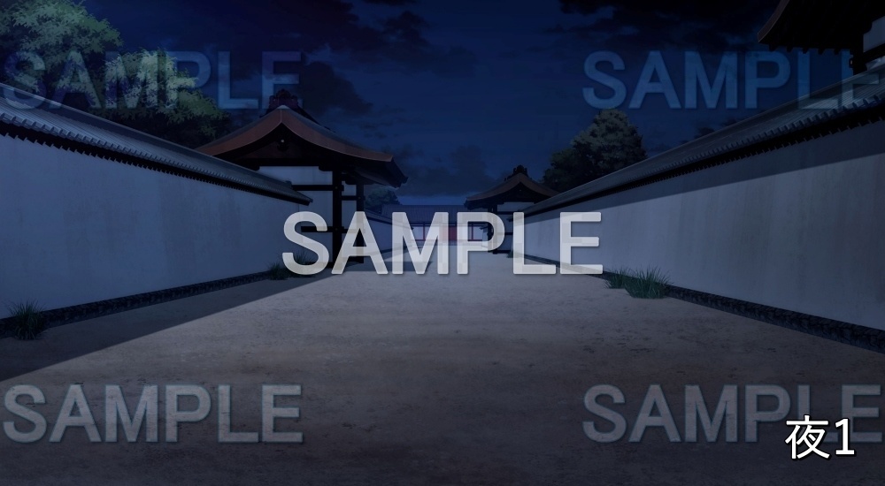 【背景素材】寝殿造りの道 (平安編part01-1710heian14)