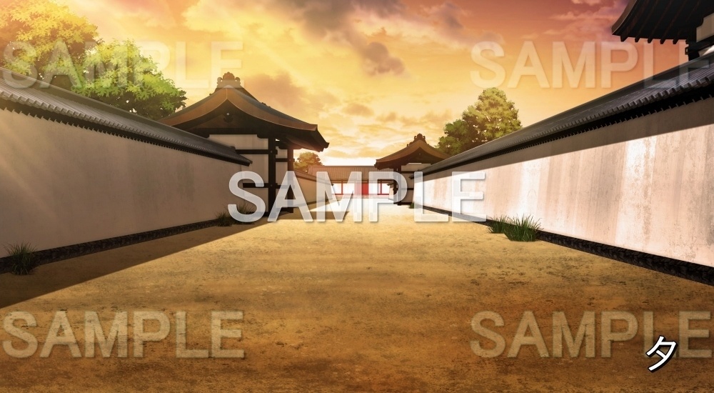 【背景素材】寝殿造りの道 (平安編part01-1710heian14)