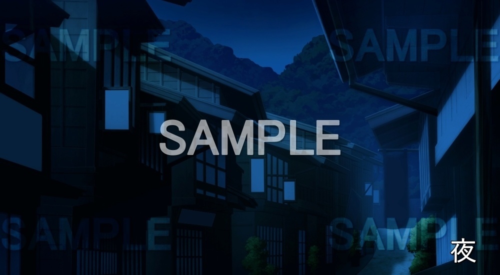 【背景素材】町屋 | 文字なし (平安編part01-1710heian18)