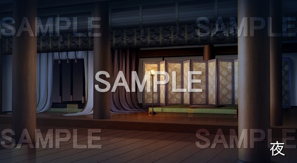 【背景素材】寝殿造の部屋⑦ (平安編part01-1710heian16)