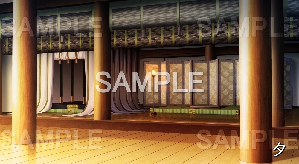 【背景素材】寝殿造の部屋⑦ (平安編part01-1710heian16)