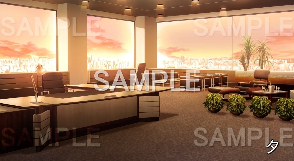 【背景素材】社長室 (オフィス編part01-bg011)