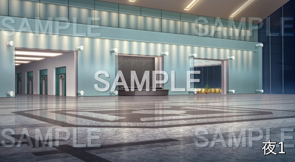 【背景素材】エントランス (オフィス編part01-bg029)