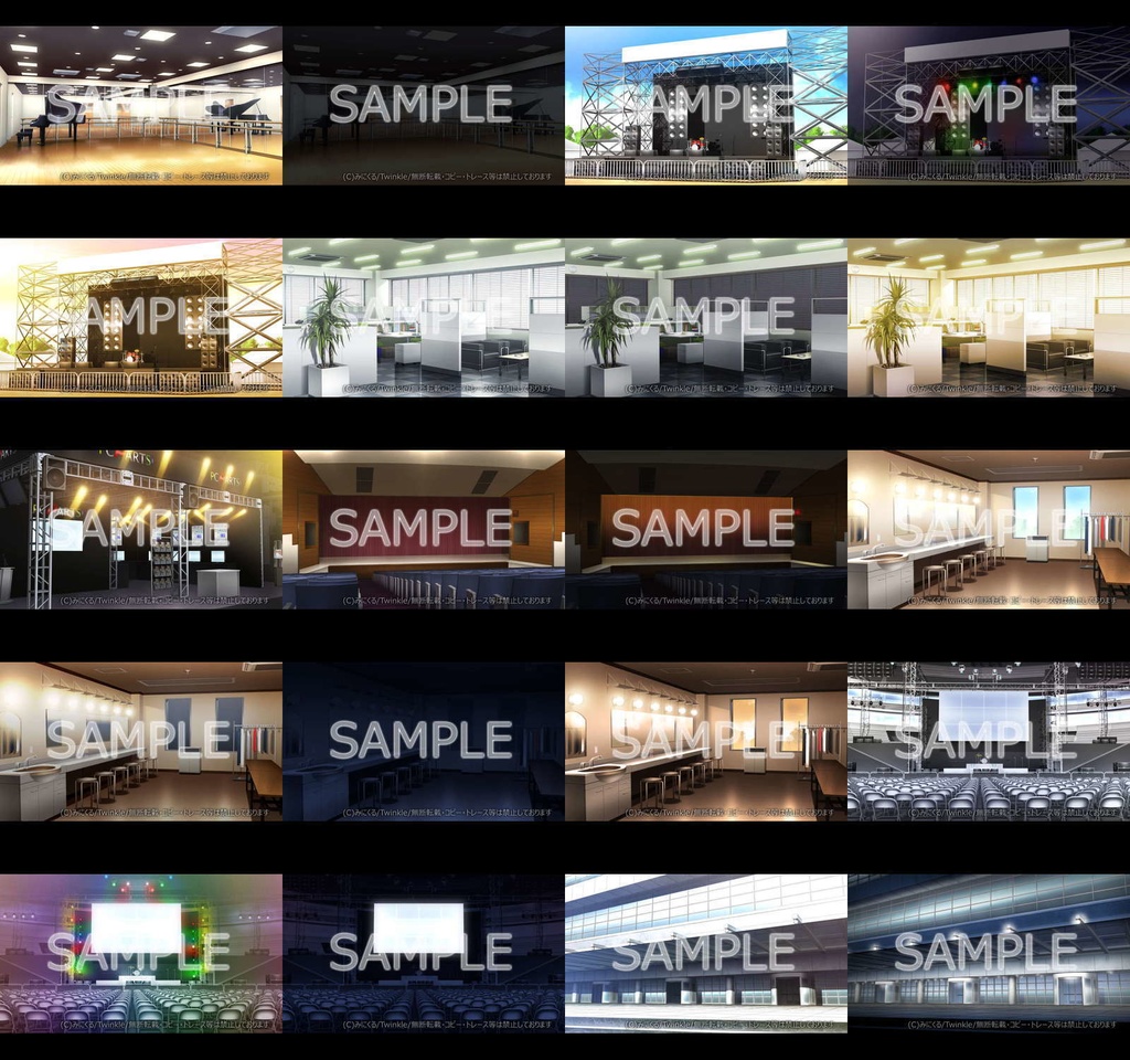 みにくる背景CG素材集『アイドル編』part01【背景素材集】