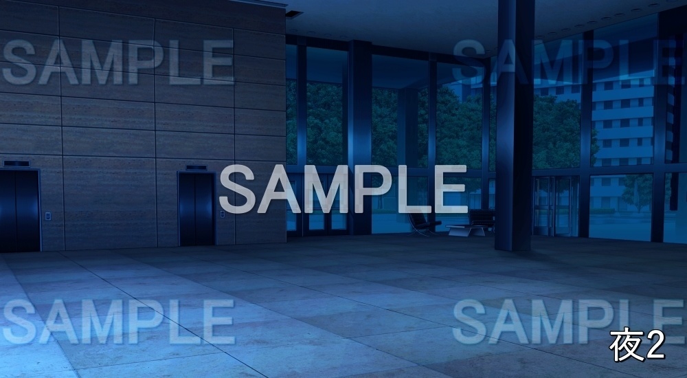 【背景素材】エントランス (オフィス編part01-bg065)