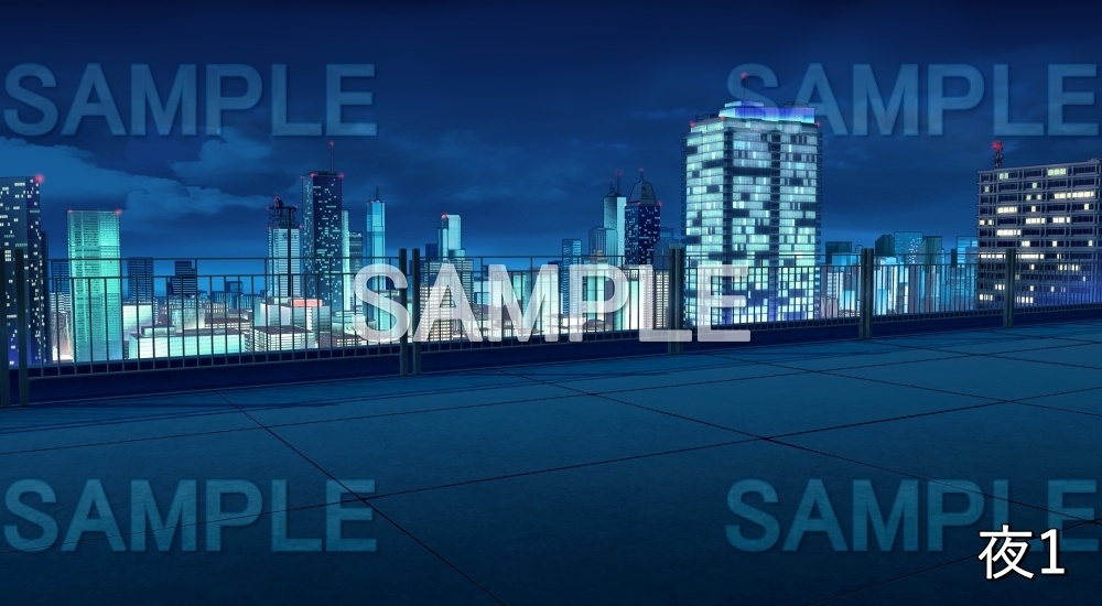 【背景素材】ビルの屋上 (オフィス編part01-bg066)