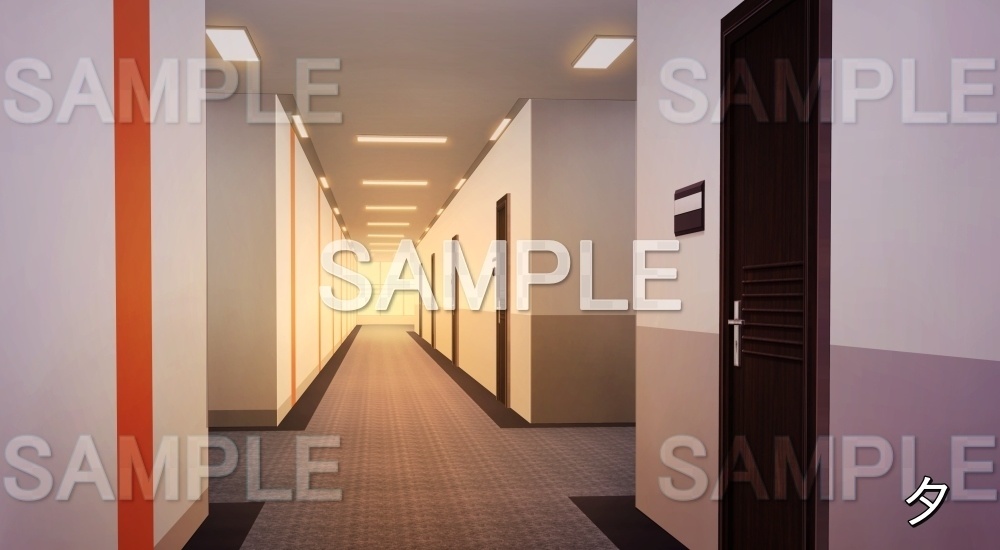 【背景素材】オフィスの廊下 (オフィス編part01-bg067)