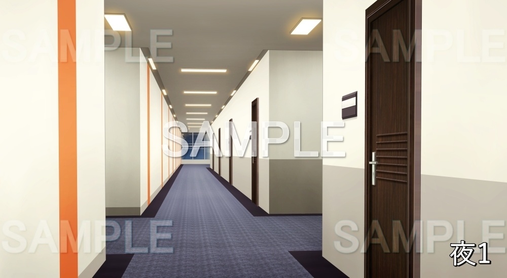 【背景素材】オフィスの廊下 (オフィス編part01-bg067)