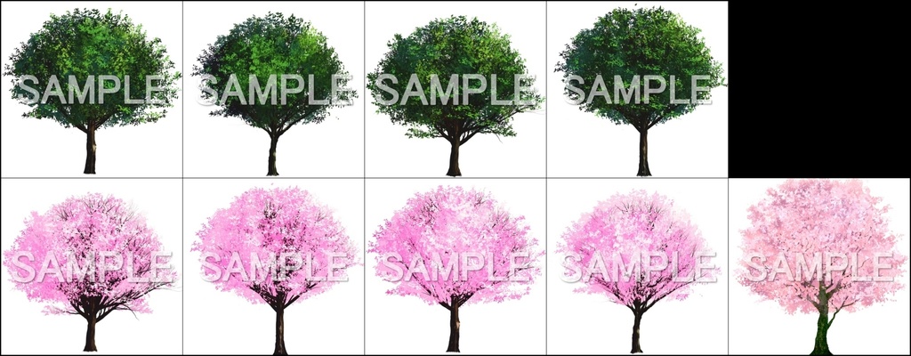 【透過PNG】みにくる背景CGパーツ分け素材集『自然&春編』part05【背景素材集】