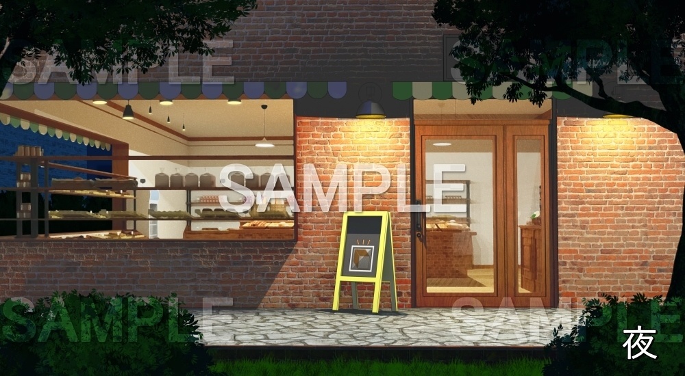 【背景素材】パン屋外観 (店舗&施設編part02-shop_pan_out)