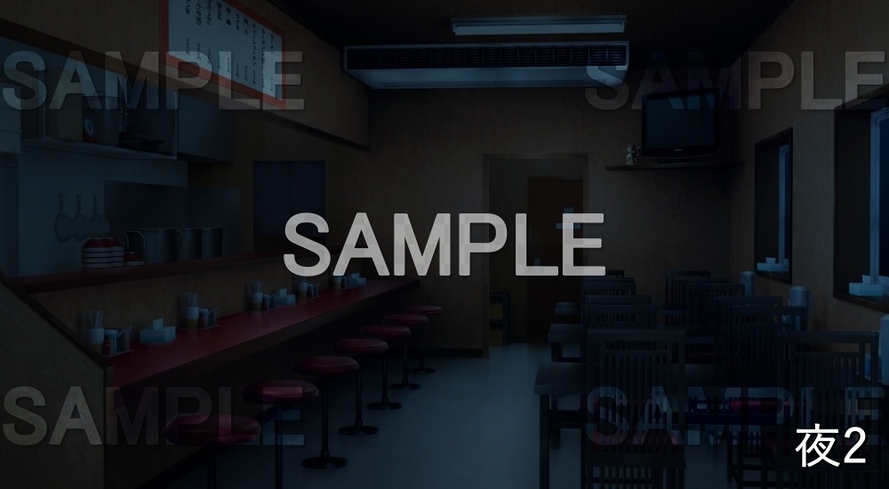 【背景素材】ラーメン屋 内観 (店舗&施設編part02-shop_ra)