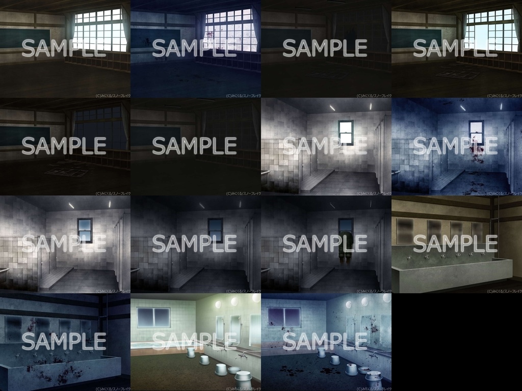 みにくる背景CG素材集『旧校舎・ホラー編』part01【背景素材集】