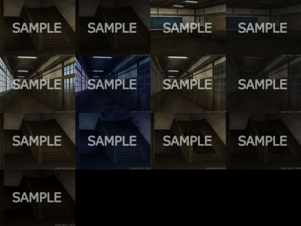 みにくる背景CG素材集『旧校舎・ホラー編』part01【背景素材集】