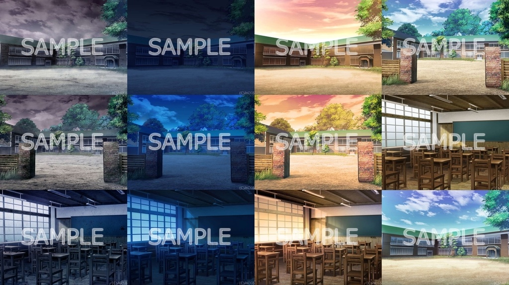 みにくる背景CG素材集『旧校舎・ホラー編』part01【背景素材集】