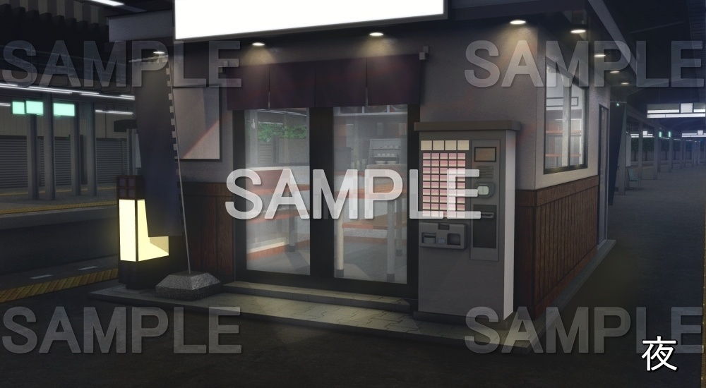 【背景素材】立ち食い蕎麦屋 外観 (店舗&施設編part02-shop_tachisoba)