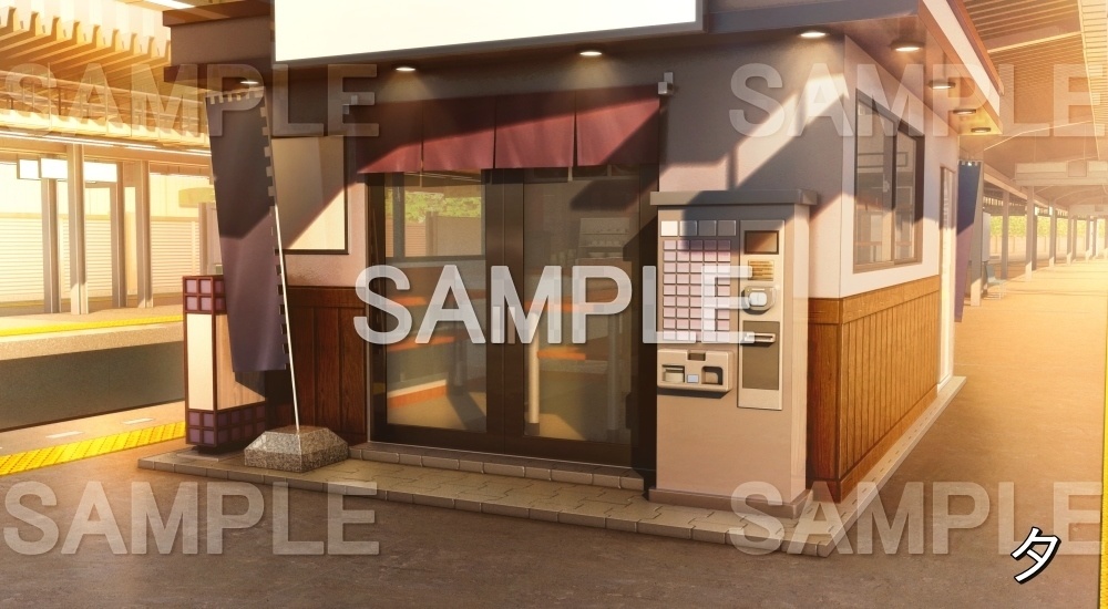 【背景素材】立ち食い蕎麦屋 外観 (店舗&施設編part02-shop_tachisoba)