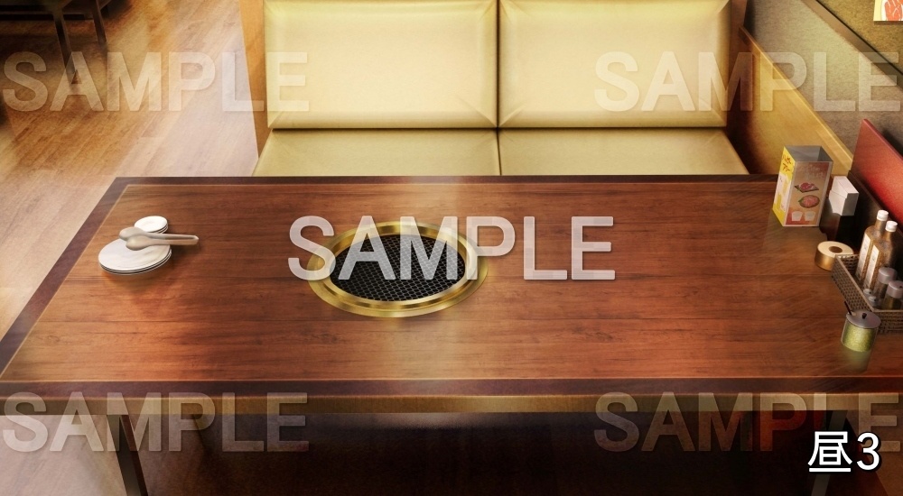 【背景素材】焼肉屋 内観 (店舗&施設編part02-shop_yaki)