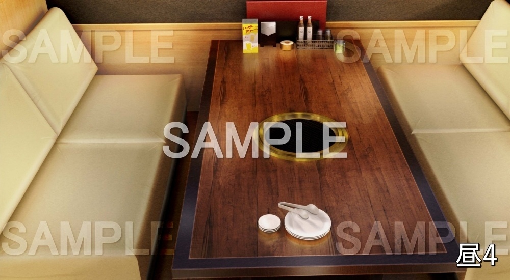 【背景素材】焼肉屋 内観 (店舗&施設編part02-shop_yaki)