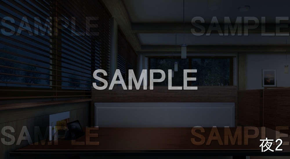 【背景素材】ファミレス 内観② (店舗&施設編part02-shop_fami_01)