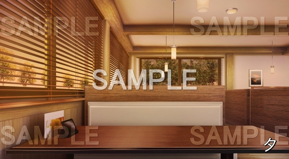 【背景素材】ファミレス 内観② (店舗&施設編part02-shop_fami_01)