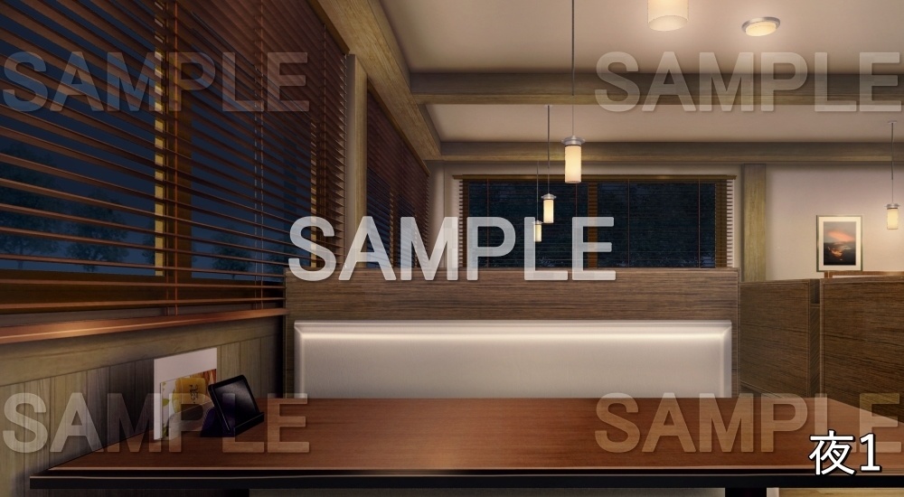 【背景素材】ファミレス 内観② (店舗&施設編part02-shop_fami_01)