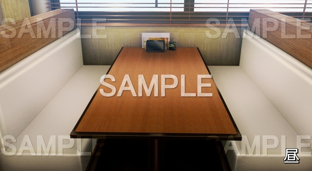 【背景素材】ファミレス 内観③ (店舗&施設編part02-shop_fami_02)