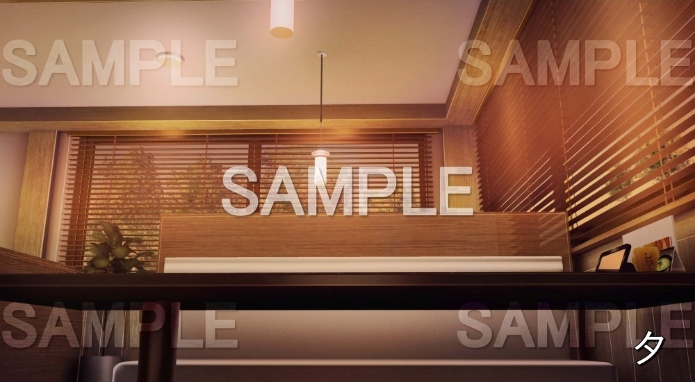 【背景素材】ファミレス 内観⑤ (店舗&施設編part02-shop_fami_04)